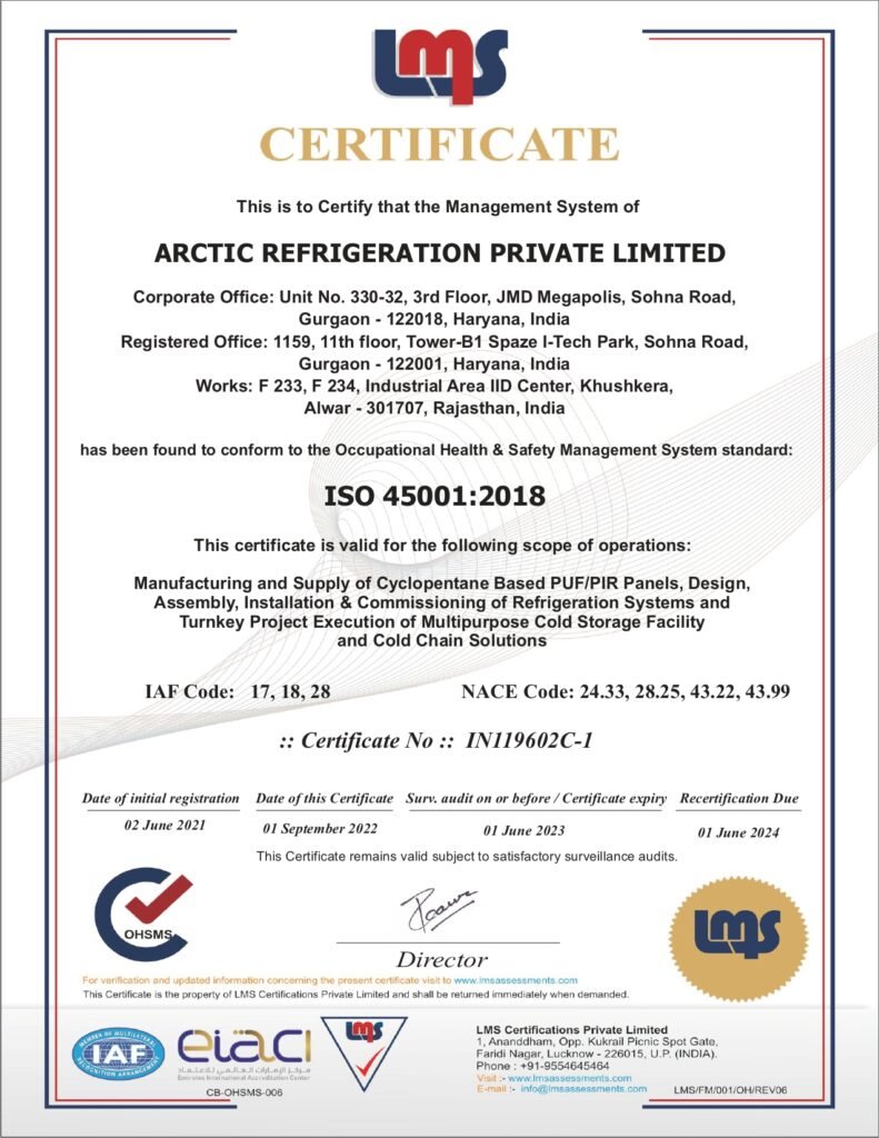 Refrigeration Cold Storage Supply & Manufacturing By Arctic